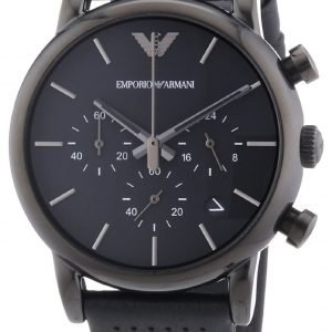 Emporio Armani Sportivo Ar1737 Kello Musta / Nahka