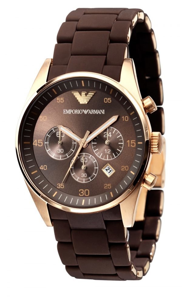 Emporio Armani Sportivo Ar5890 Kello Ruskea / Kumi