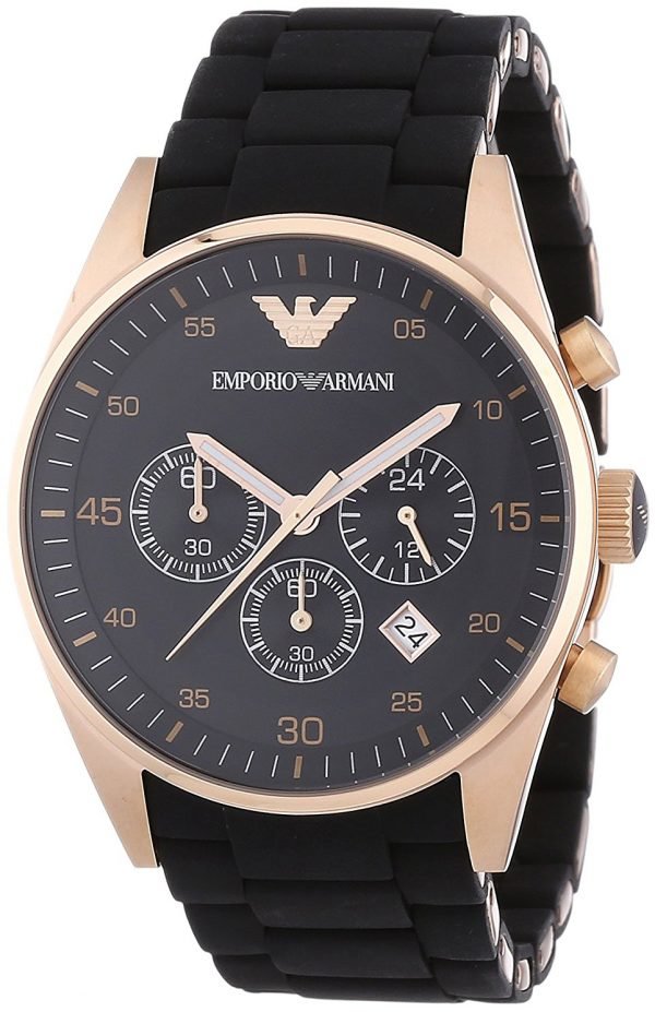 Emporio Armani Sportivo Ar5905 Kello Musta / Punakultasävyinen