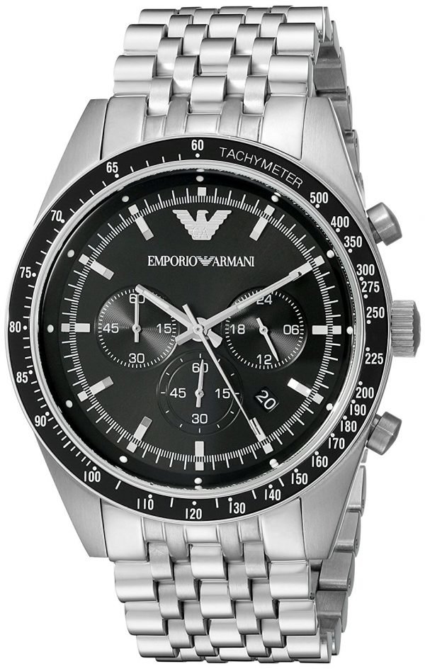 Emporio Armani Sportivo Ar5988 Kello Musta / Teräs