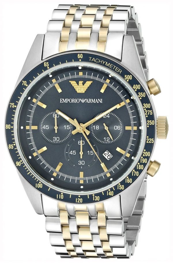 Emporio Armani Sportivo Ar6088 Kello Sininen / Kullansävytetty