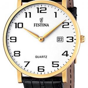 Festina Classic F16478-1 Kello Valkoinen / Nahka