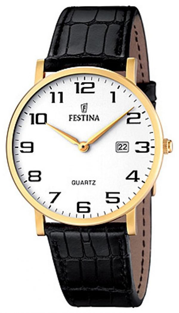 Festina Classic F16478-1 Kello Valkoinen / Nahka