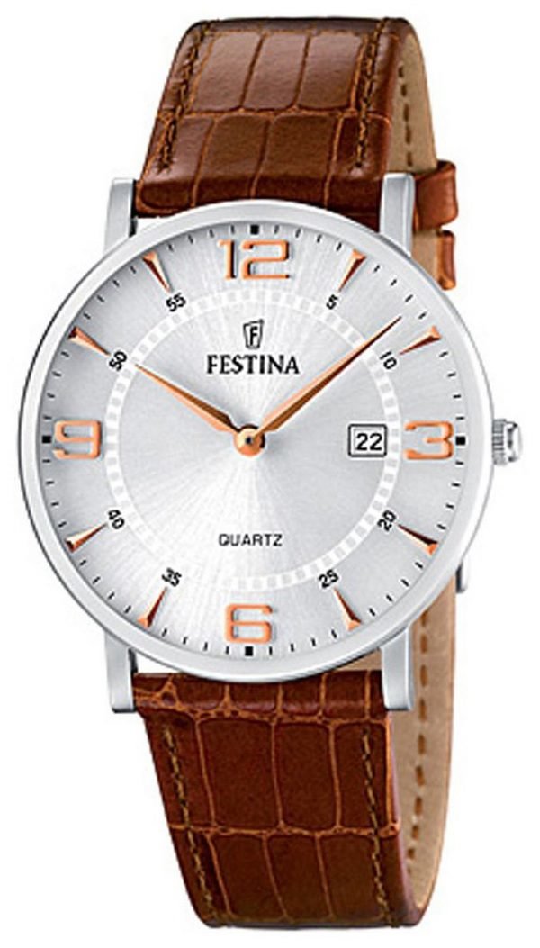 Festina Dress F16476-4 Kello Hopea / Nahka