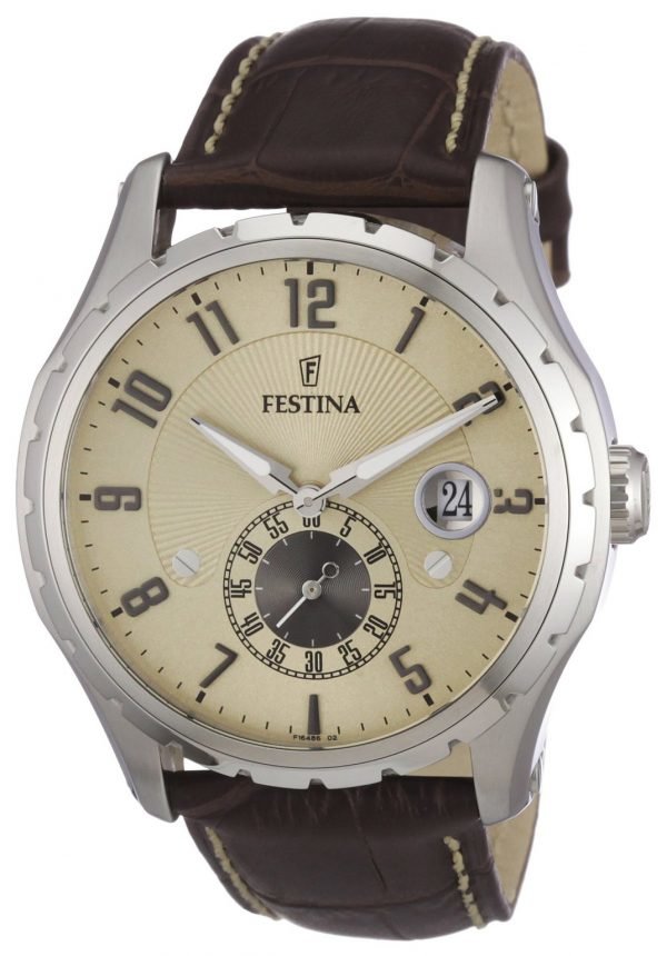 Festina Dress F16486-2 Kello Samppanja / Nahka