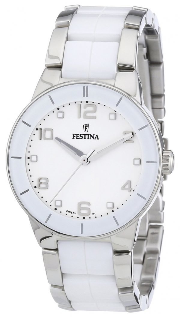 Festina Dress F16531-1 Kello Valkoinen / Teräs