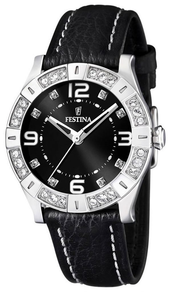 Festina Dress F16537-2 Kello Musta / Nahka