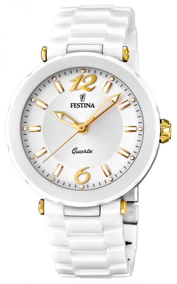 Festina Dress F16640-3 Kello Valkoinen / Keraaminen