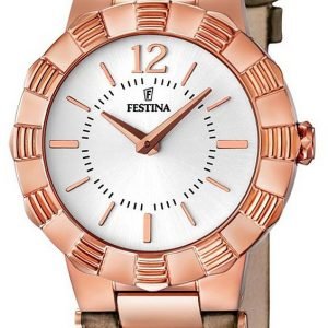 Festina Dress F16736-1 Kello Valkoinen / Nahka