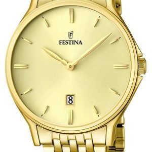 Festina Dress F16746-2 Kello Samppanja / Kullansävytetty