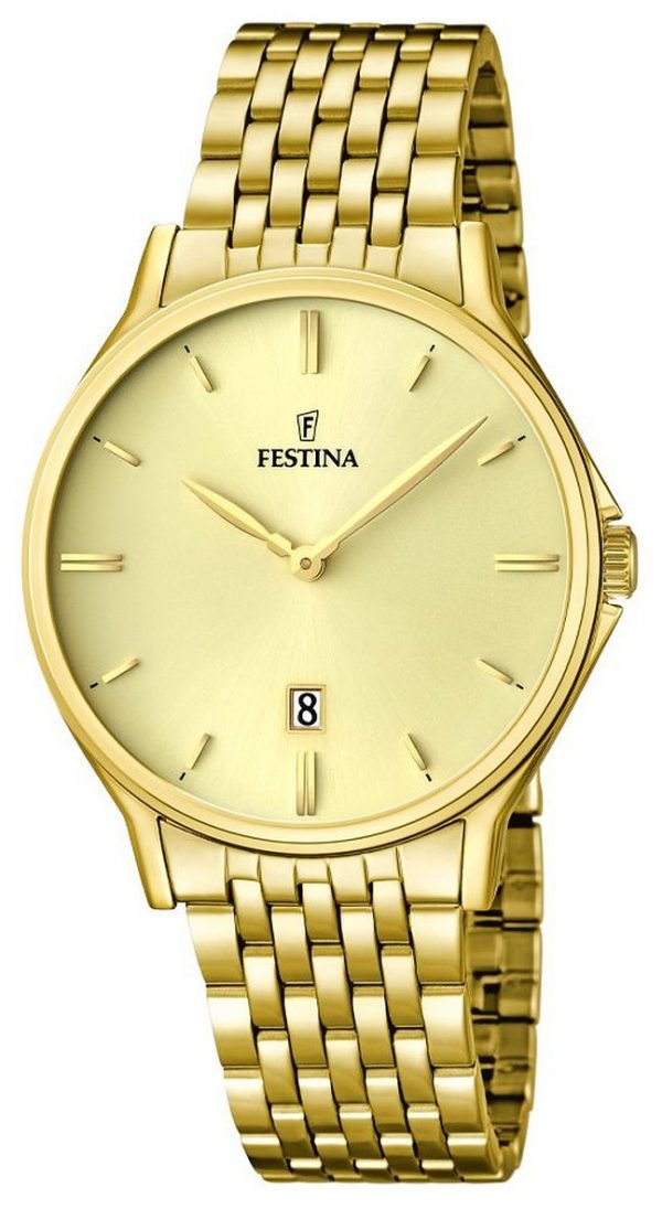 Festina Dress F16746-2 Kello Samppanja / Kullansävytetty