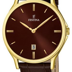 Festina Dress F16747-3 Kello Ruskea / Nahka