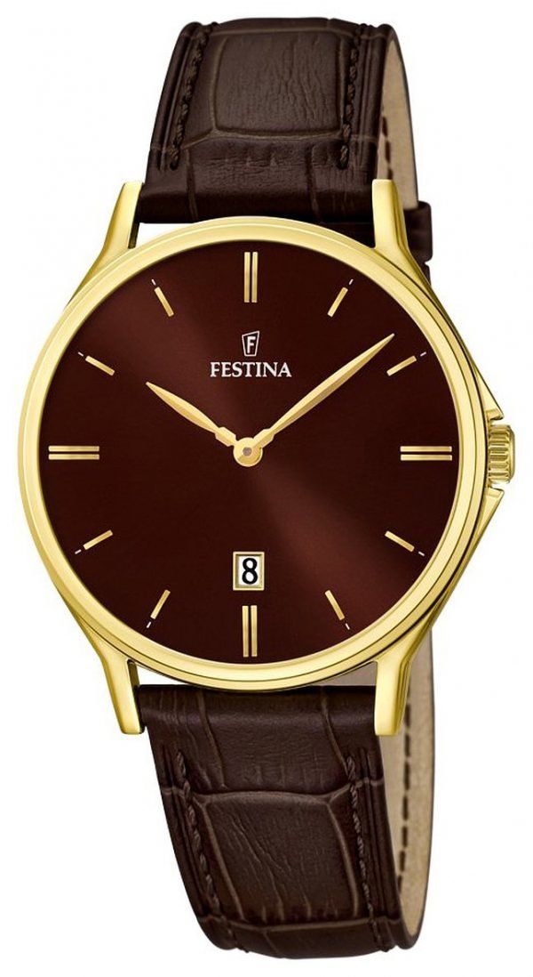 Festina Dress F16747-3 Kello Ruskea / Nahka