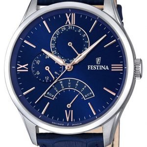 Festina Dress F16823-3 Kello Sininen / Nahka