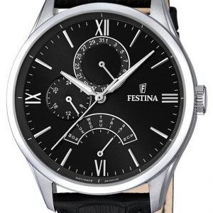 Festina Dress F16823-4 Kello Musta / Nahka