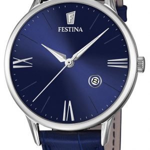 Festina Dress F16824-3 Kello Sininen / Nahka