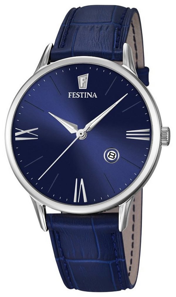 Festina Dress F16824-3 Kello Sininen / Nahka