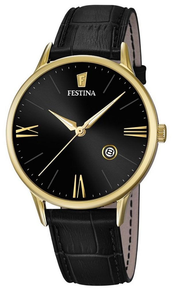 Festina Dress F16825-4 Kello Musta / Nahka