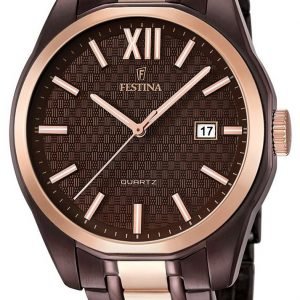 Festina Dress F16855-2 Kello Ruskea / Punakultasävyinen