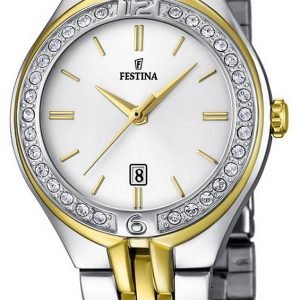 Festina Dress F16868-1 Kello Valkoinen / Kullansävytetty