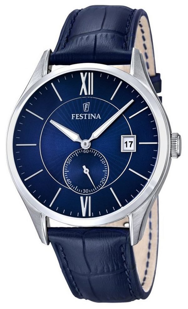 Festina Dress F16872-3 Kello Sininen / Nahka