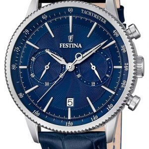 Festina Dress F16893-2 Kello Sininen / Nahka