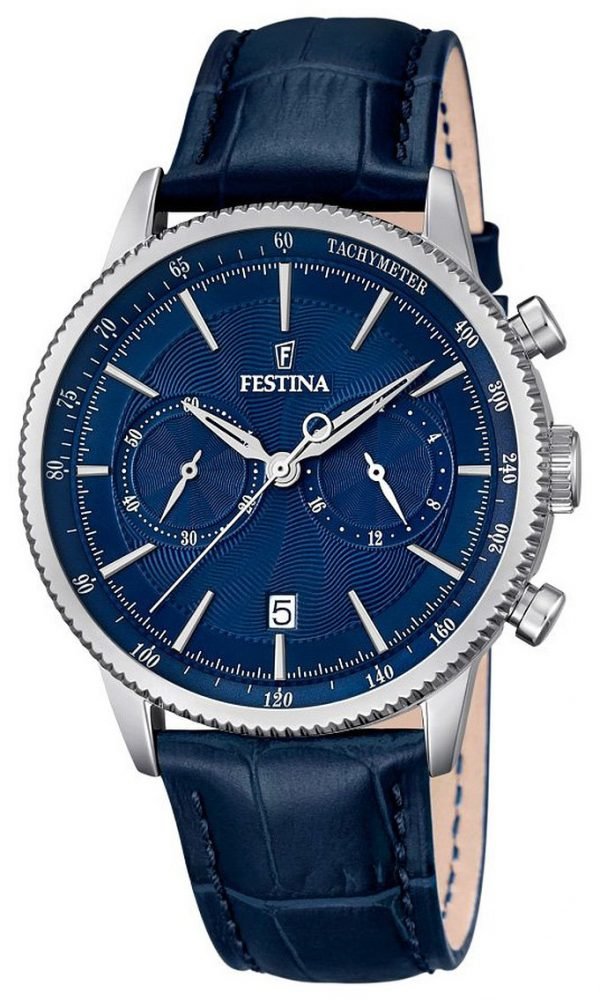 Festina Dress F16893-2 Kello Sininen / Nahka