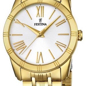 Festina Dress F16942-2 Kello Hopea / Kullansävytetty Teräs