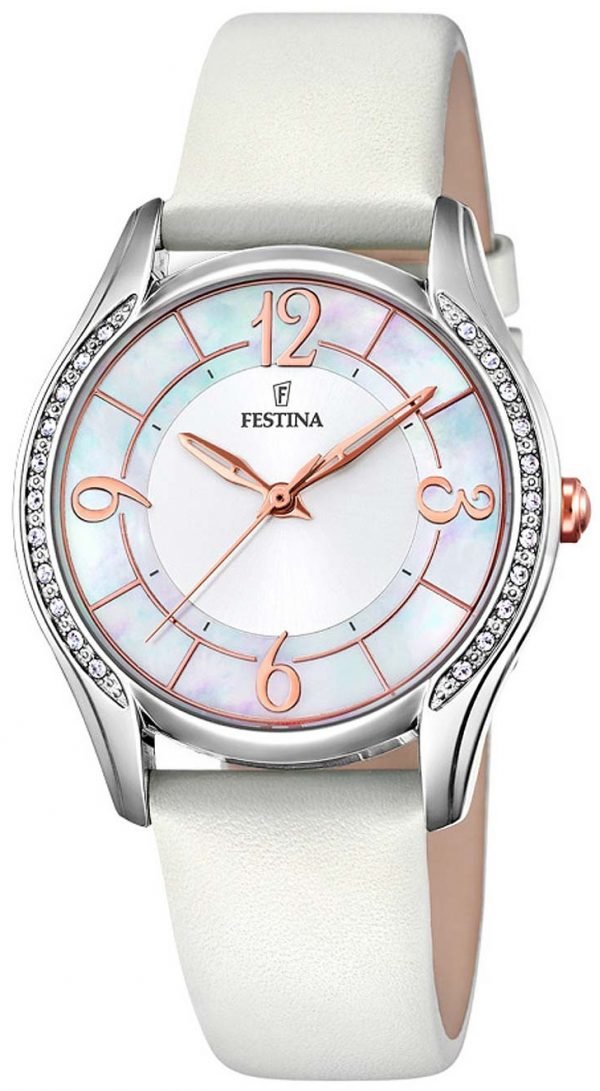 Festina Dress F16944-A Kello Valkoinen / Nahka