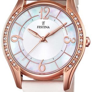 Festina Dress F16946-A Kello Valkoinen / Nahka