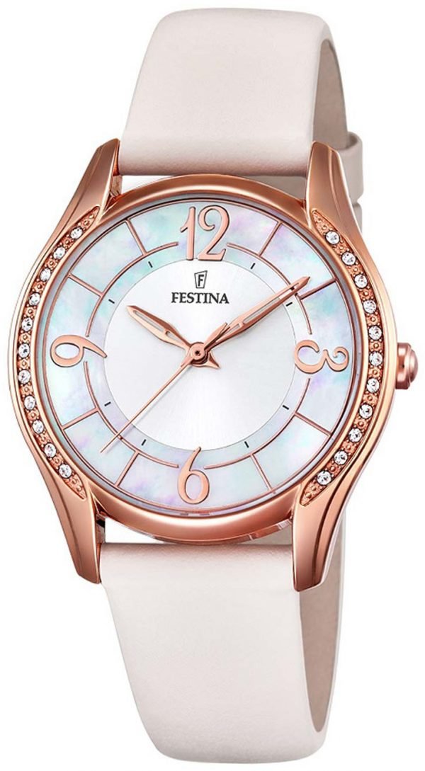 Festina Dress F16946-A Kello Valkoinen / Nahka