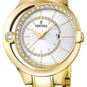 Festina Dress F16948-1 Kello Hopea / Kullansävytetty Teräs