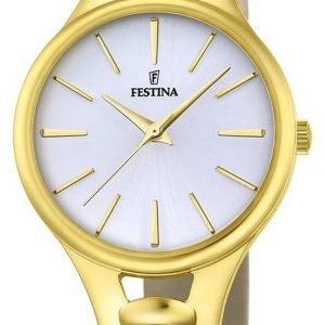 Festina Dress F16955-1 Kello Valkoinen / Nahka