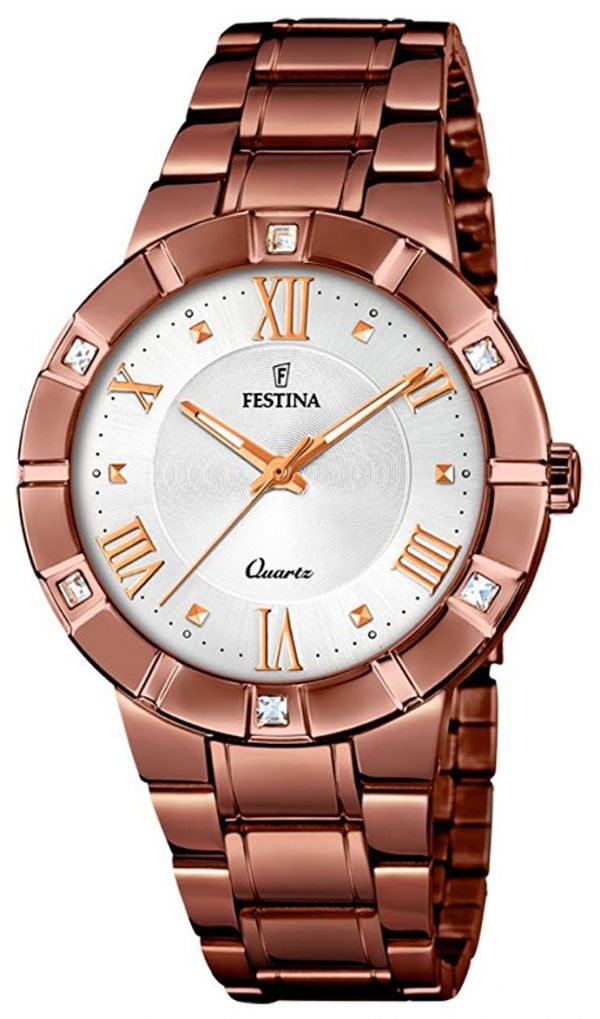 Festina Dress F20239-1 Kello Hopea / Punakultasävyinen