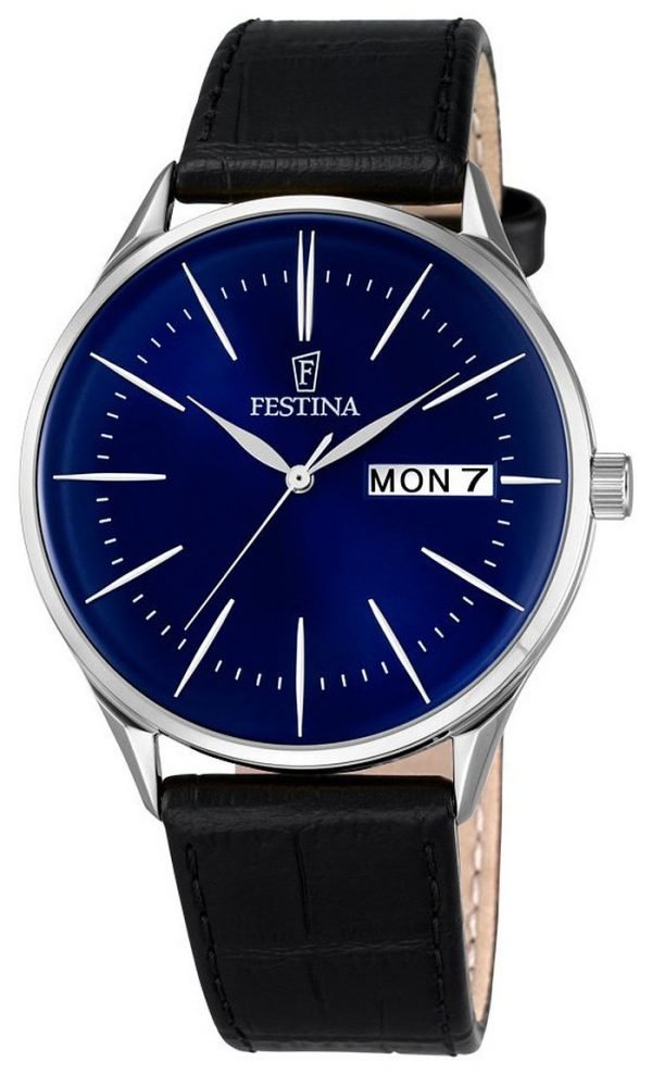 Festina Dress F6837-3 Kello Sininen / Nahka