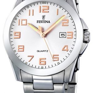 Festina F16376-3 Kello Valkoinen / Teräs