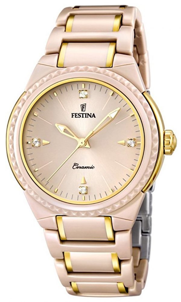 Festina F16698-3 Kello Pinkki / Kullansävytetty Teräs