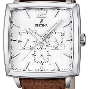 Festina F16784-1 Kello Valkoinen / Nahka