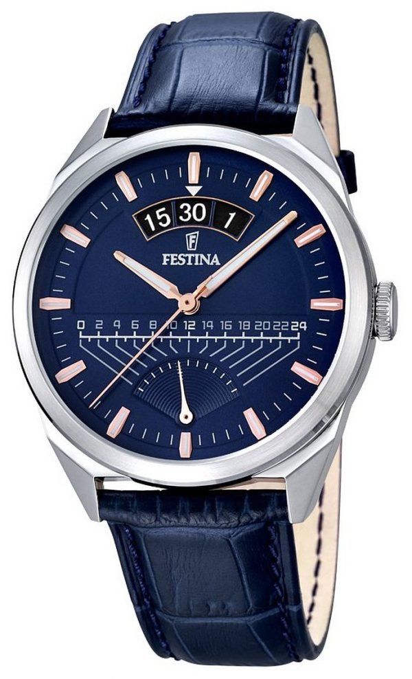 Festina F16873-3 Kello Sininen / Nahka