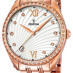 Festina F16896-1 Kello Valkoinen / Punakultasävyinen