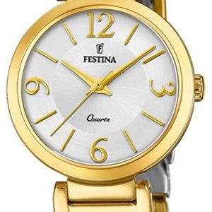 Festina F20214-1 Kello Valkoinen / Kullansävytetty Teräs