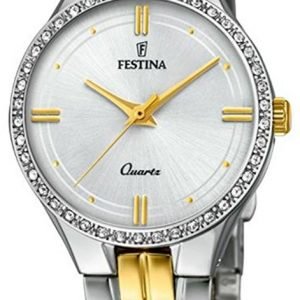 Festina F20219-1 Kello Valkoinen / Kullansävytetty Teräs