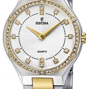 Festina F20226-1 Kello Valkoinen / Kullansävytetty Teräs