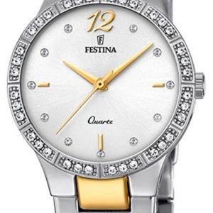 Festina F20241-1 Kello Valkoinen / Kullansävytetty Teräs