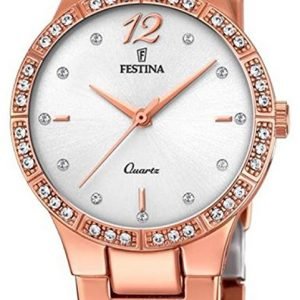 Festina F20242-1 Kello Valkoinen / Punakultasävyinen