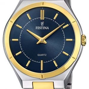 Festina F20245-3 Kello Sininen / Kullansävytetty Teräs