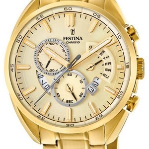 Festina F20267-1 Kello Beige / Kullansävytetty Teräs