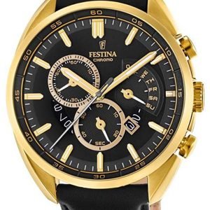 Festina F20268-3 Kello Musta / Nahka