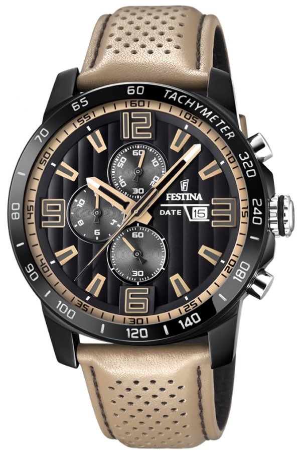 Festina F20339-1 Kello Musta / Nahka