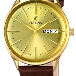 Festina F6838-2 Kello Keltainen / Nahka